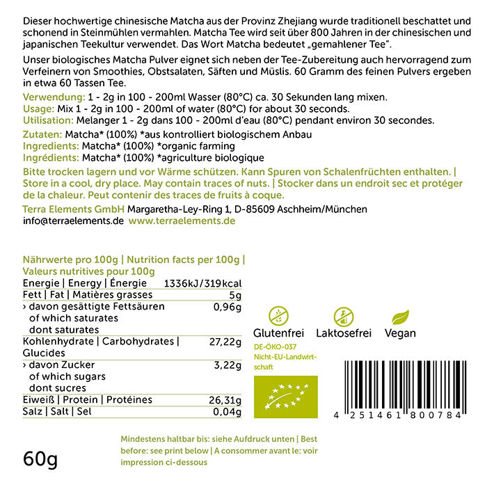 Terra Elements Matcha Bio 60g