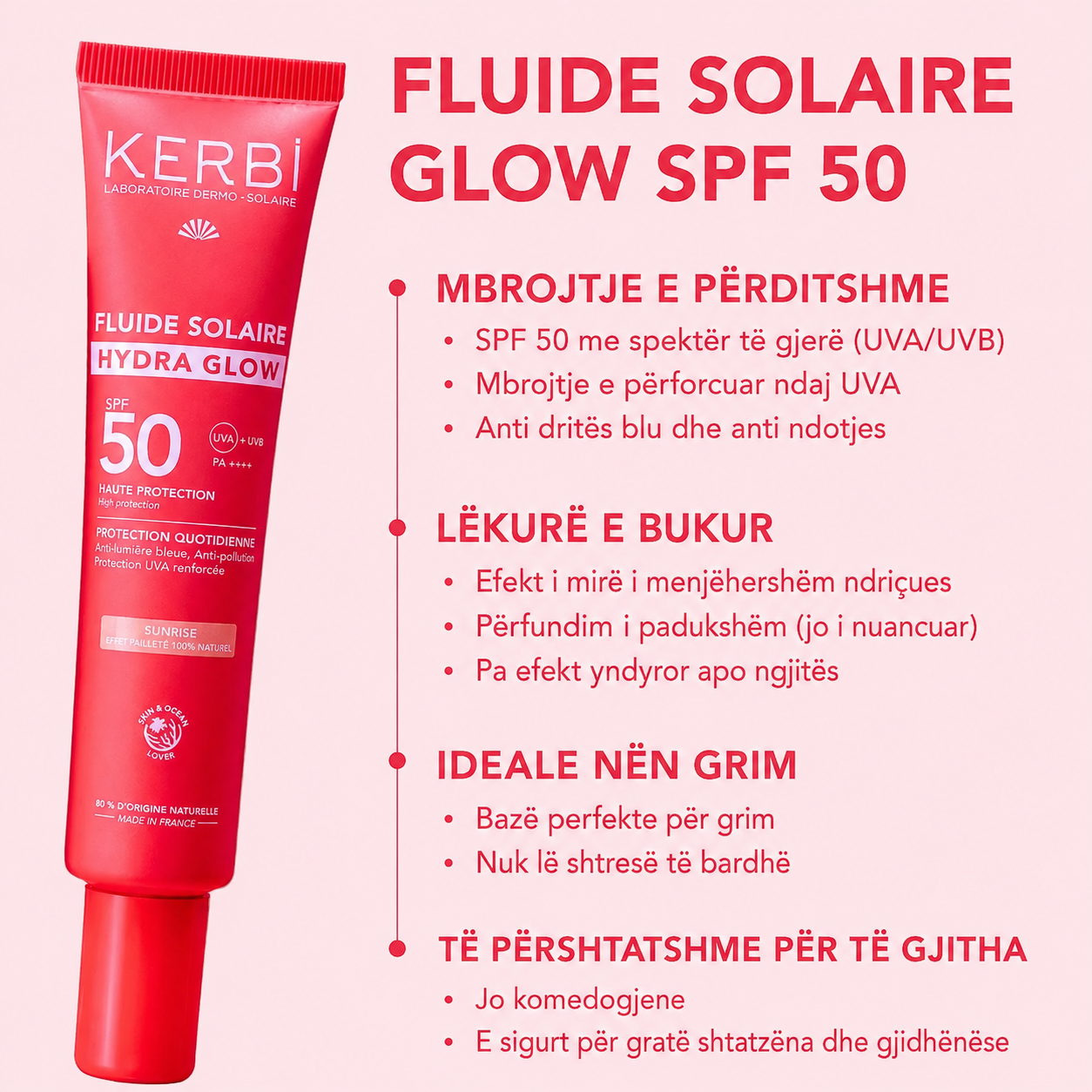 Kerbi Hydra Glow Krem Dielli me SPF50 40ml