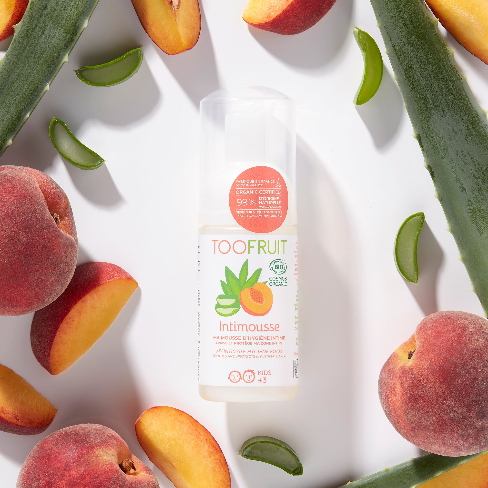 TOOFRUIT INTIMOUSSE SHKUME PER HIGJENEN INTIME - PJESHKE & ALOE VERA 100ML