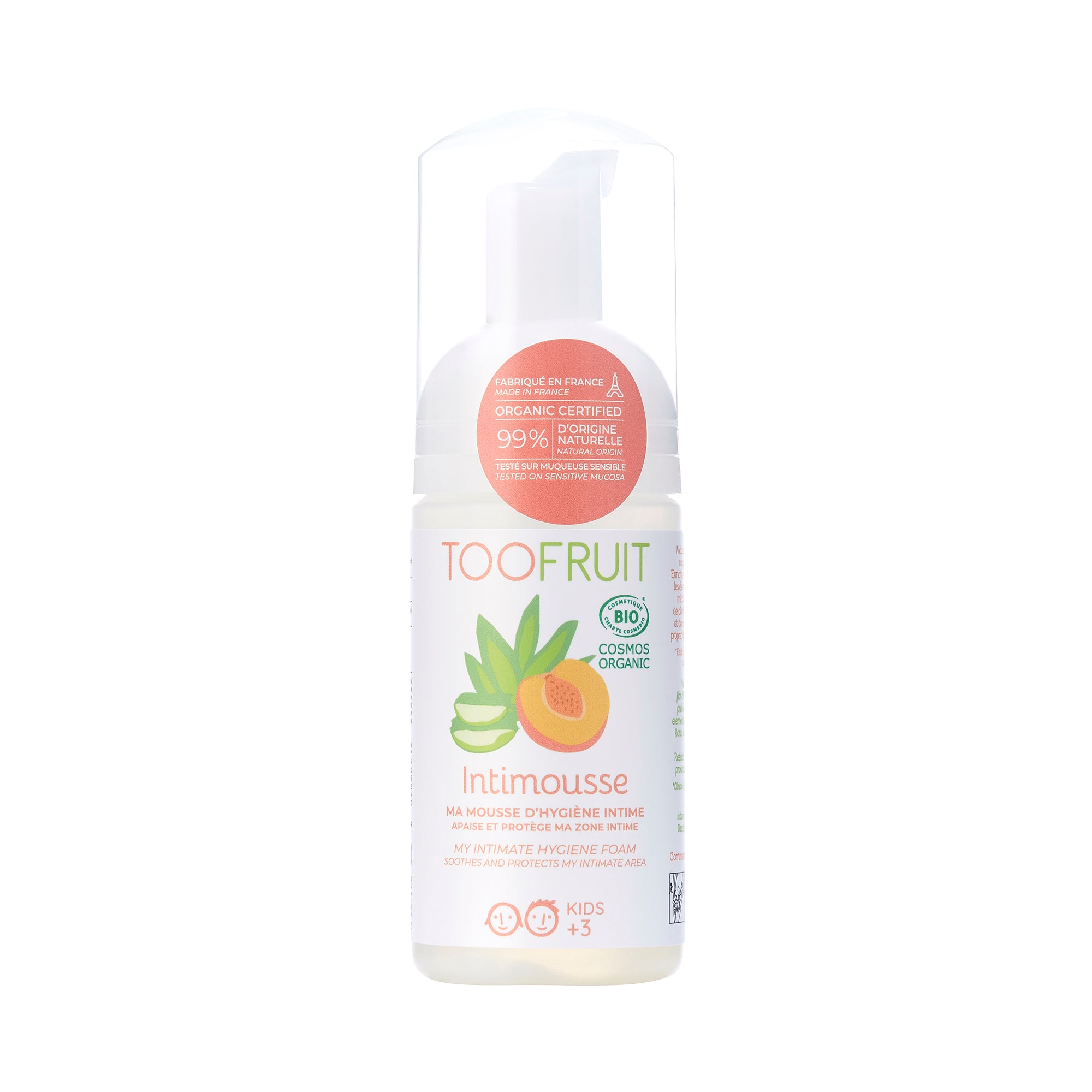 TOOFRUIT INTIMOUSSE SHKUME PER HIGJENEN INTIME - PJESHKE & ALOE VERA 100ML